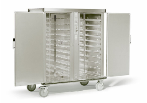  Rieber Double Banquet trolley 2 x 2/1 GN heated | 2900W | 149x84x (H) 171 cm | 2 Formats 
