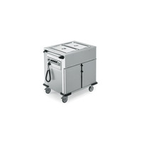 Food Transport Trolley | Heated Cabinet | Extra Warming Trays Above