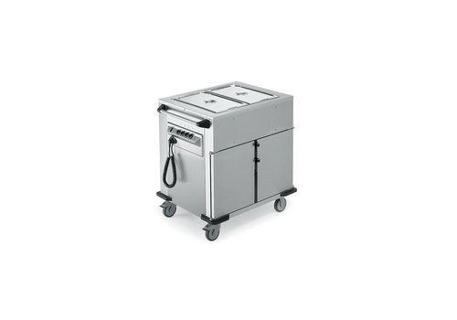  Rieber Food Transport Trolley | Heated Cabinet | Extra Warming Trays Above 