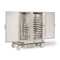Double Refrigerated Banquet Trolley | 2 x 2/1 GN | 600W | 1487x843x (H) 1755mm
