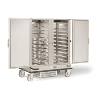 Double Refrigerated Banquet Trolley | 2 x 2/1 GN | 600W | 1487x843x(H)1755mm