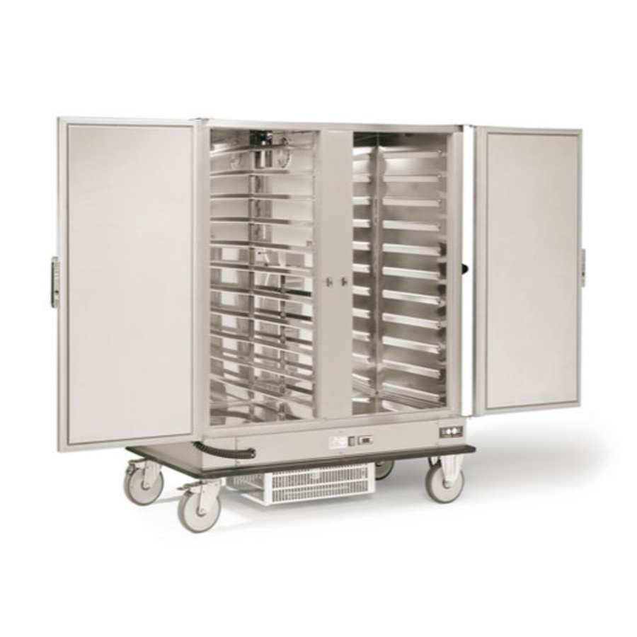 Chariot à pâtisserie réfrigéré double | 2 x GN 2/1 | 600 W | 1487x843x(H)1755mm