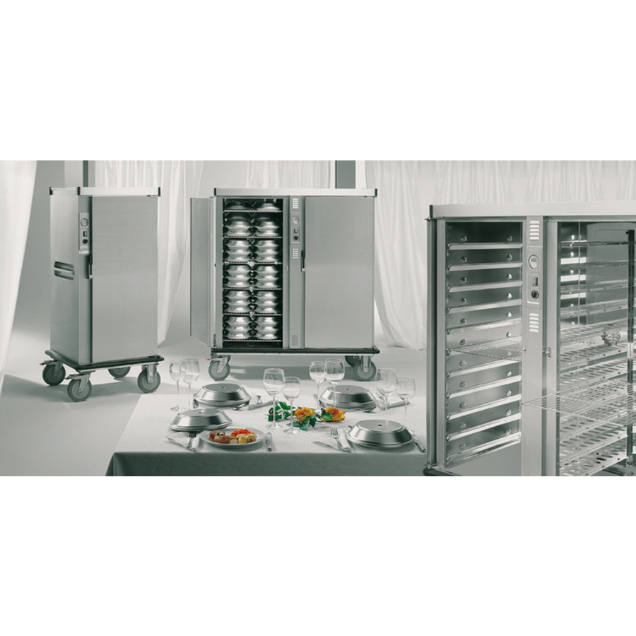 Chariot à pâtisserie réfrigéré double | 2 x GN 2/1 | 600 W | 1487x843x(H)1755mm