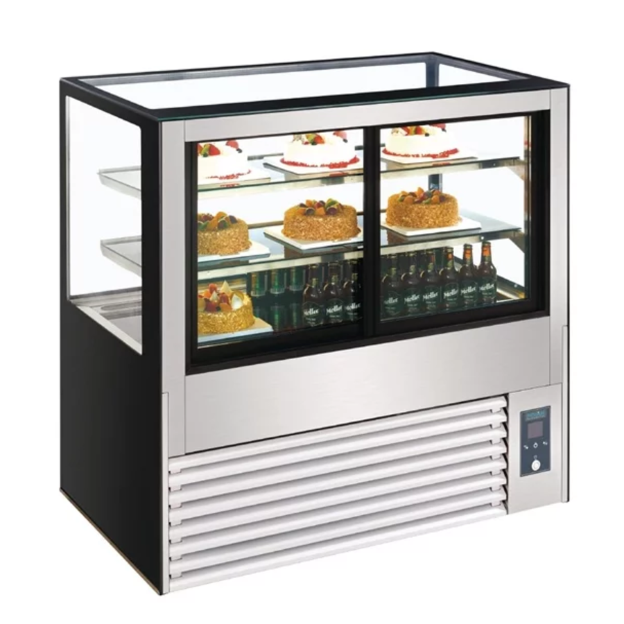Vitrine réfrigérée en verre | 385 litres | 120(h) x 120(l) x 68(p)cm