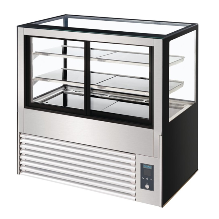Gekühlte Glasvitrine | 385 Liter | 120 (H) x 120 (B) x 68 (T) cm