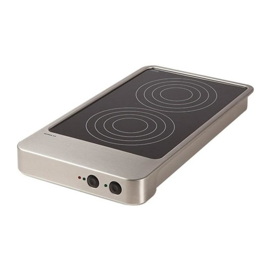 Plaque à induction Varithek | 3600W | 1/1GN | 2 plaques de cuisson | 32,5 x 64 x (h) 18 cm