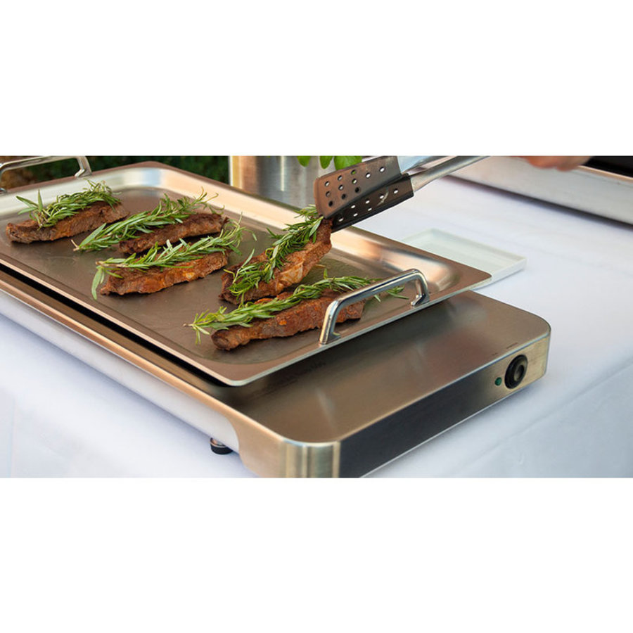 Plaque à induction Varithek | 3600W | 1/1GN | 2 plaques de cuisson | 32,5 x 64 x (h) 18 cm