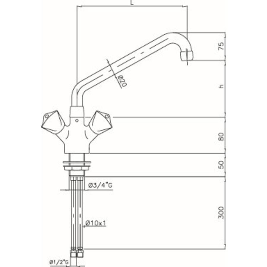 Mitigeur simple | 26 litres/min.