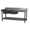 Combisteel Étagère inférieure d'évier 2 à gauche | 180x70x90 cm | 65 kg