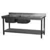 Combisteel Sink table Bottom shelf 2 Left | 180x70x90 cm | 65 KG