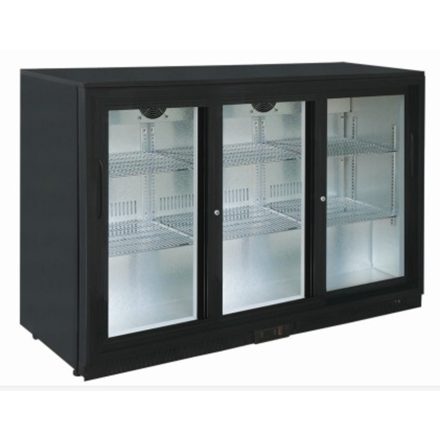 Bar fridge | 3 doors | Black | 85 cm (h)