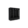Combisteel Refrigerator 3 Glass Doors | 188x71x199,7(h) cm | Black
