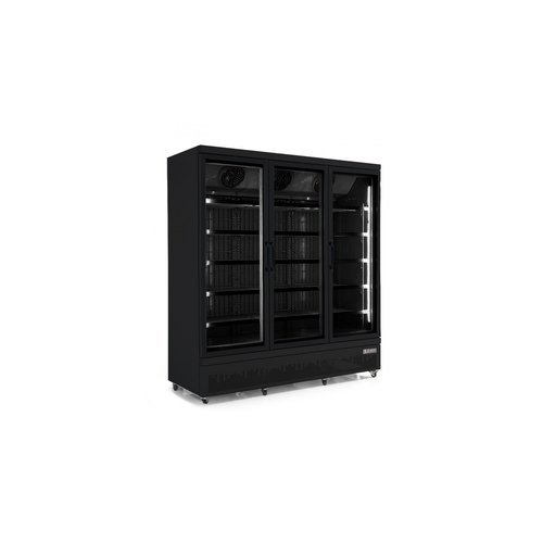 Combisteel Réfrigérateur 3 portes vitrées | 188x71x199,7(h) cm | Noir 