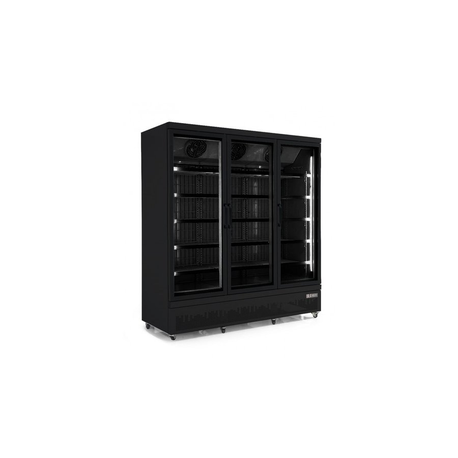 Refrigerator 3 Glass Doors | 188x71x199,7(h) cm | Black