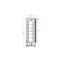 Fridge 3 Glass Doors | 188x71x199.7(h) cm | Black