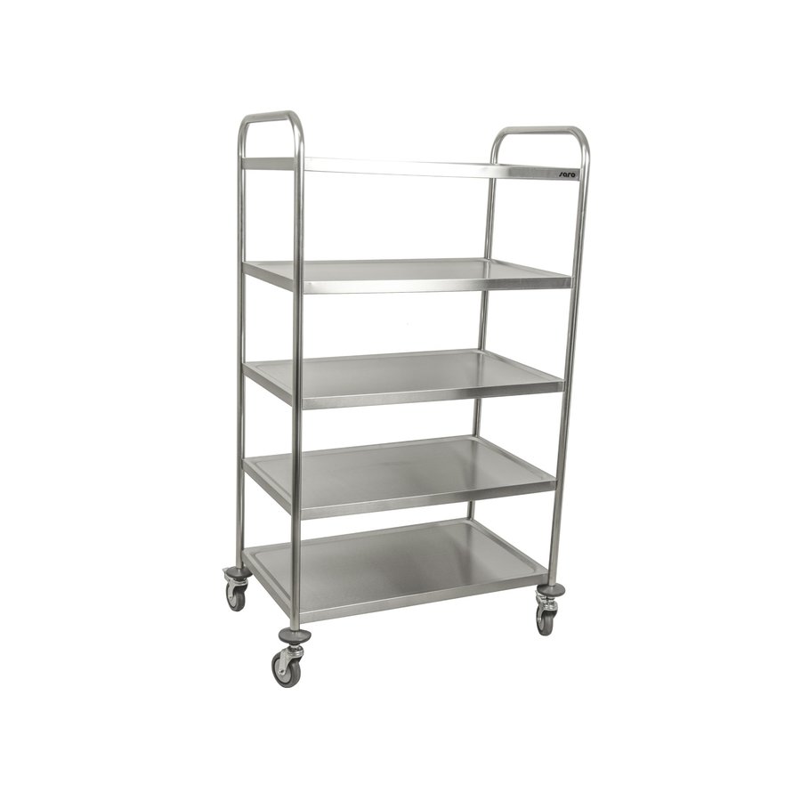 Chariot de transport | 5 planches | Acier inoxydable