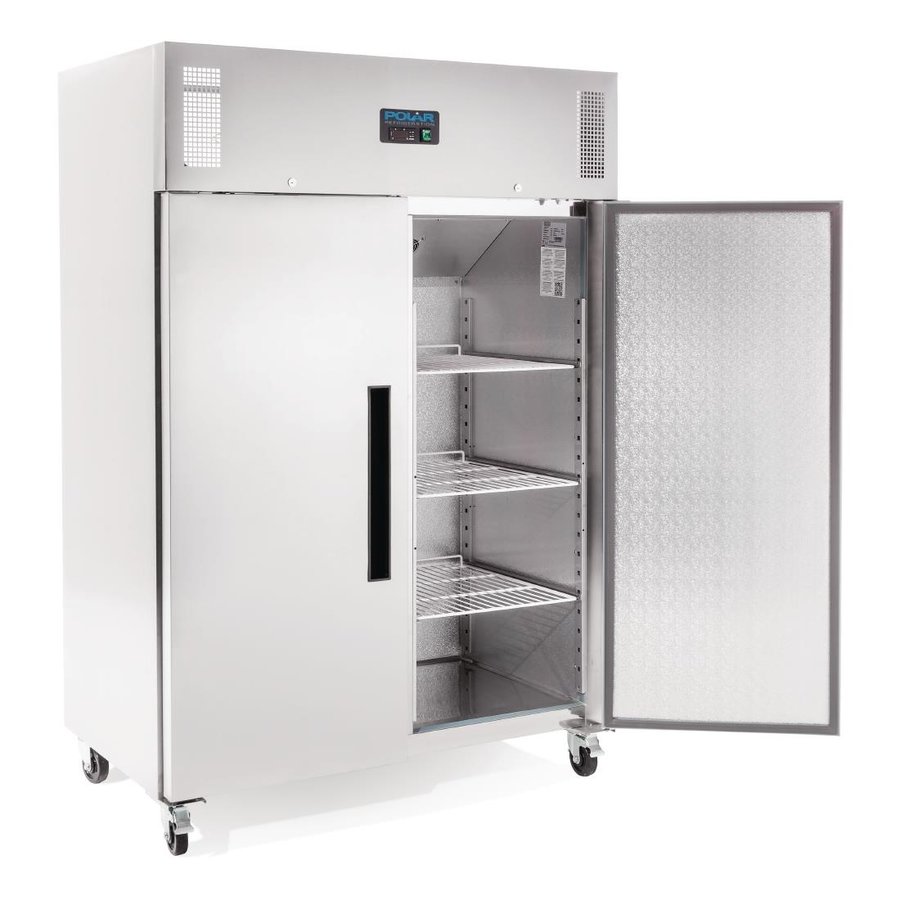 Congélateur 2 portes | acier inoxydable | 1200 litres | Convient pour GN 2/1
