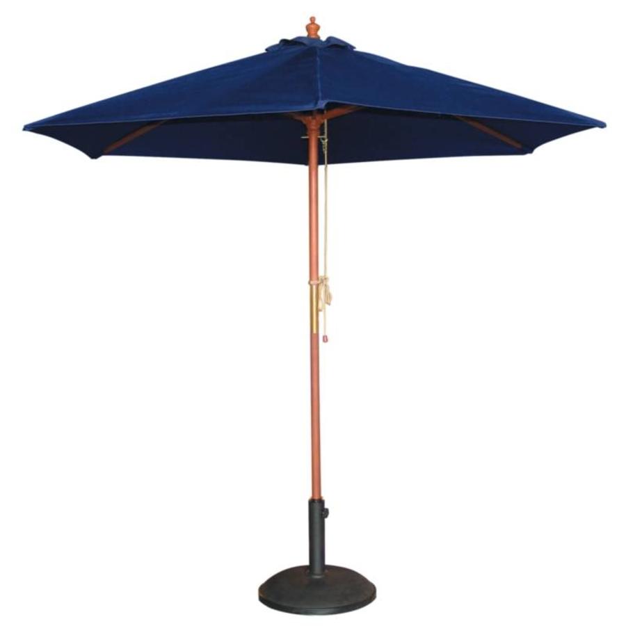 Parasol de terrasse bleu rond Ø 2,5 mètres