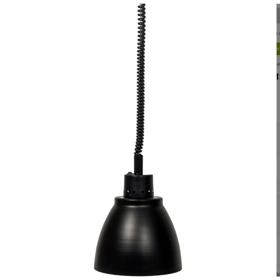 Keep-warm lamp | light metal black | (Ø 125 mm) Model Francis