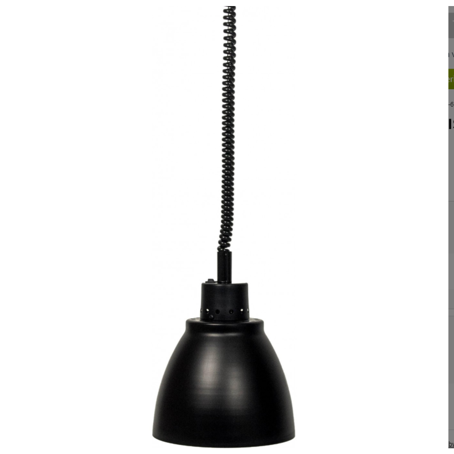 Lampe chauffante | métal léger noir | (Ø 125 mm) | Modèle Francis