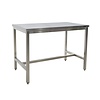 Saro Stainless steel | steel table without base plate 600 mm depth