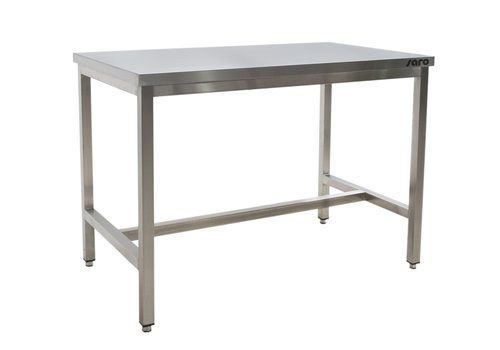  Saro Stainless steel | steel table without base plate 600 mm depth 