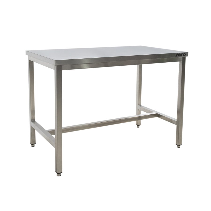 Stainless steel | steel table without base plate 600 mm depth