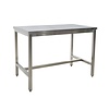 Saro Stainless steel | steel table without base plate 700 mm depth