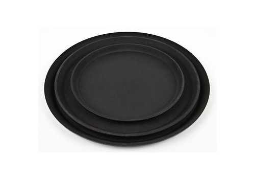  HorecaTraders Antiskid Glass Fiber Black Tray | Choose from 3 sizes 