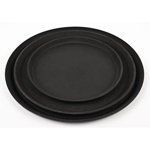  HorecaTraders Rutschfestes schwarzes Fiberglastablett | Wählen Sie aus 3 Größen 