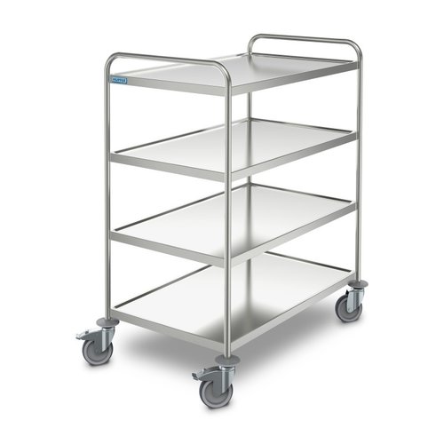  Hupfer Chariot de service en acier inoxydable | 4 plateaux | 1095x695x1275 mm 