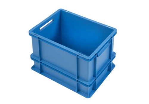  HorecaTraders Caisses Euronorm | Plastique | Empilable | 30 L | Fond côtelé 