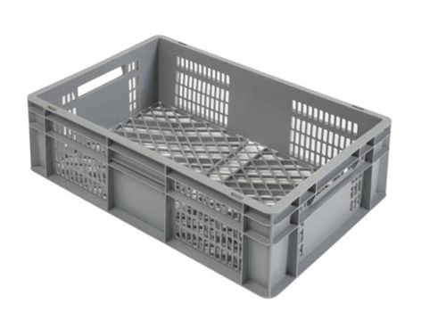  HorecaTraders Stoßfeste Transportboxen | Perforiert | 600x400x200 MM 
