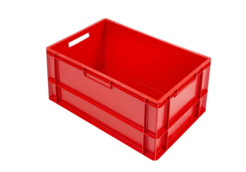  HorecaTraders Caisses Euronorm | Plastique | Empilable | 60 L | 600 x 400 x 320 | Avec un fond convexe 