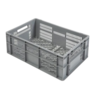 HorecaTraders Shockproof Transport Crates 600x400x240 MM | Perforated