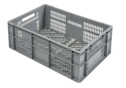  HorecaTraders Shockproof Transport Crates 600x400x240 MM | Perforated 