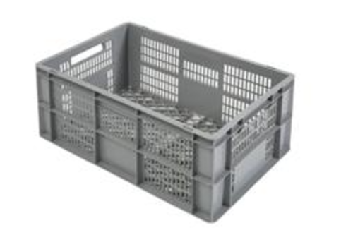  HorecaTraders Perforated Euronorm Plastic Crates | 600x400x270MM 