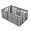 HorecaTraders Shockproof Transport Crates 600x400x290MM | Perforated