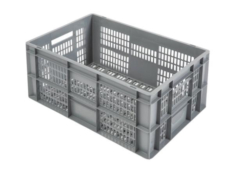  HorecaTraders Caisses de transport antichoc | 600x400x290MM | Perforé 