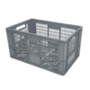 HorecaTraders Caisses de transport antichoc | 600x400x320 MM | Perforé