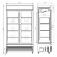 Kühlschrank mit Glastür | Gezwungen | 2 Türen