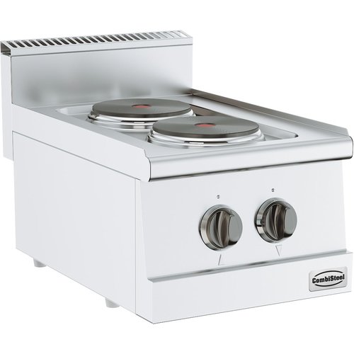 Combisteel Electric Hob | Stainless Steel | 2 Burners 