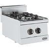 Combisteel Cuisinière à gaz | acier inoxydable | 2 brûleurs