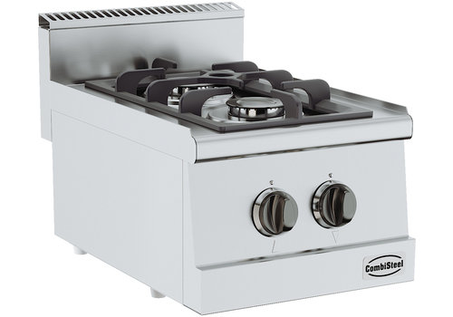  Combisteel Gas stove Stainless steel 2 burners 