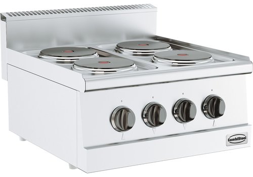 Combisteel Plaque de cuisson électrique | acier inoxydable | 4 fosses 