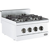 Combisteel Cuisinière à gaz en acier inoxydable | 4 brûleurs | 600x600x300 MM