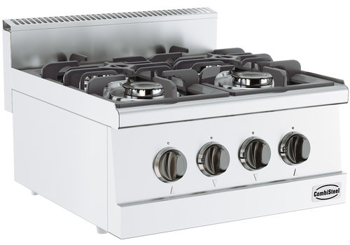  Combisteel Stainless Steel Gas Stove | 4 Burners | 600x600x300 MM 