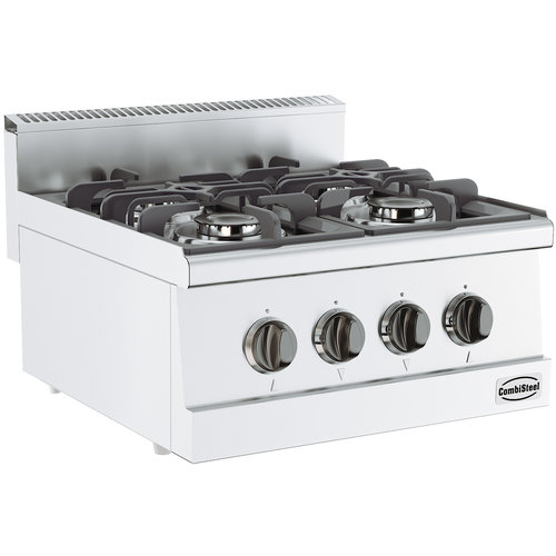  Combisteel Stainless Steel Gas Stove | 4 Burners | 600x600x300 MM 