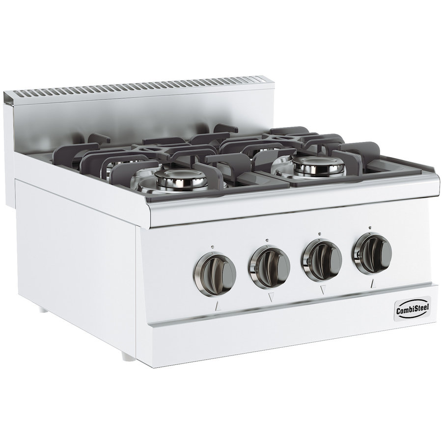 Cuisinière à gaz en acier inoxydable | 4 brûleurs | 600x600x300 MM