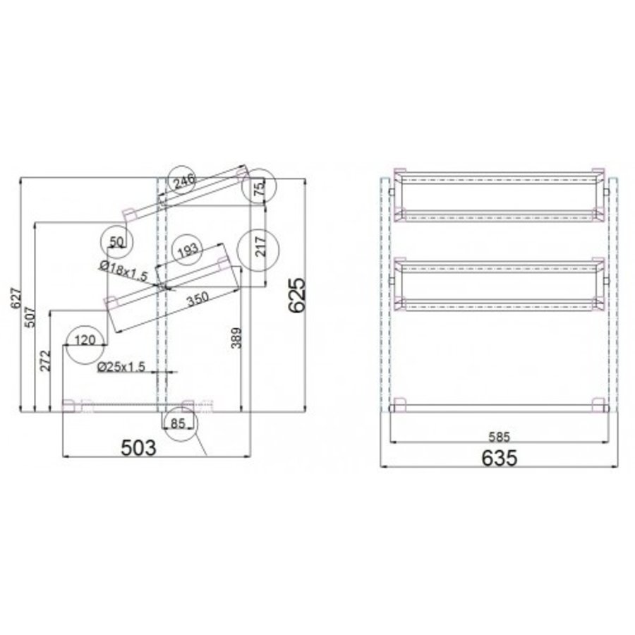 Bread baskets Etagère | 620x335x760 MM